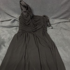 Laundry by Shelli Segal Black Asymmetric Dress